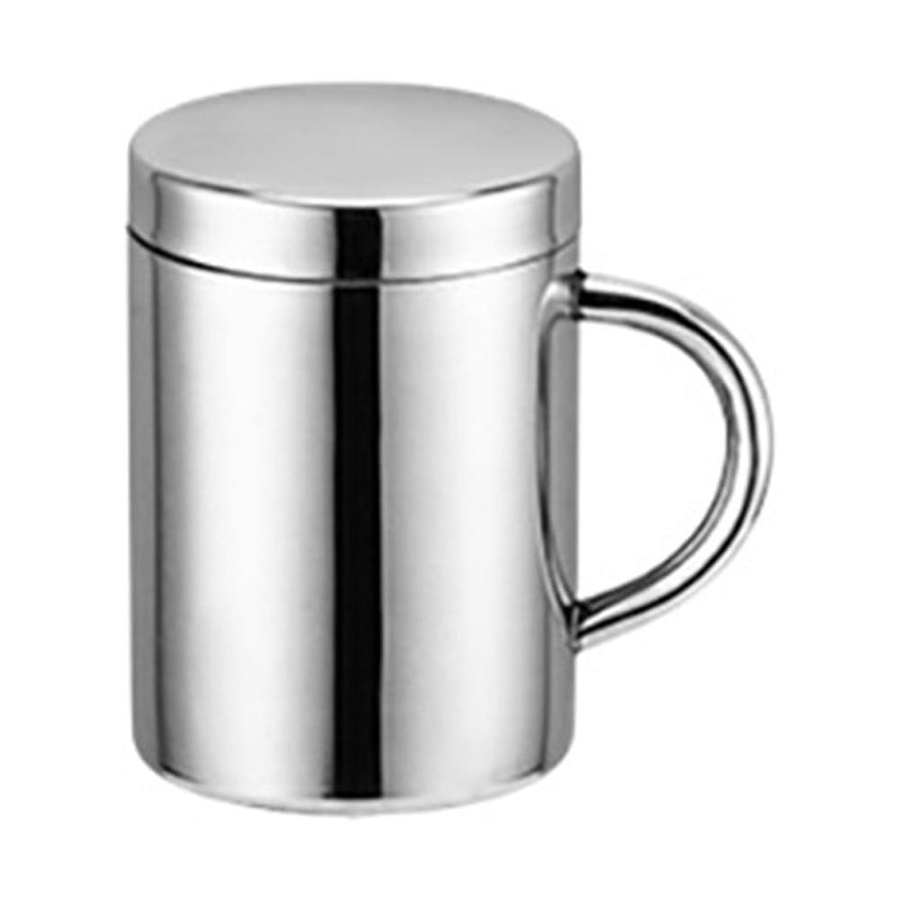 1Pc Stainless Steel Mugs with Lid Double Wall Comfortable Handle 7