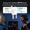 thumbnail image 3 of 1200Mbps WiFi6 Wireless Repeater Dual Band 2.4G/5GHz 802.11AX Gigabit Wi-Fi 6 Extender Long Range S, 3 of 5