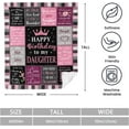 thumbnail image 2 of Daughter Birthday Gifts from Mom/Dad, Birthday Gifts for Daughter Adult, Birthday Gift for Daughter, Happy Birthday Daughter Gift Ideas, Best Daughter Birthday Gift Throw Blanket 60"x50", 2 of 6