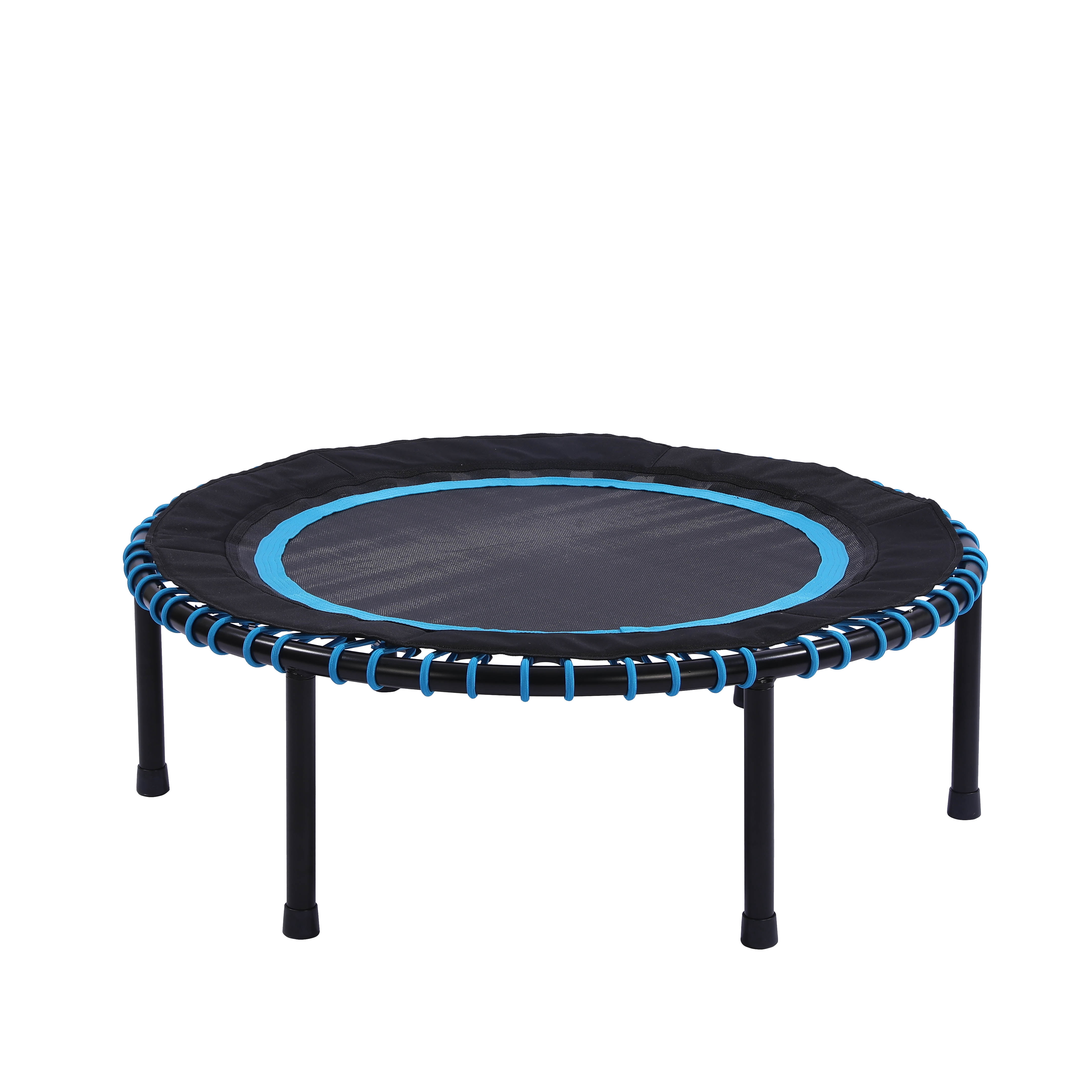 40 Inch Fitness Trampoline with Bungee Cords, Quiet Stable Indoor Outdoor Rebounder, 330LBS Max Load for Cardio Balance Family Workout