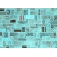 thumbnail image 1 of Ahgly Company Indoor Rectangle Patchwork Light Blue Transitional Area Rugs, 8' x 10', 1 of 4