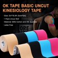 thumbnail image 4 of Cinta Kinesiológica OK TAPE Rollo Negro 5 cm x 5 m, 4 of 9
