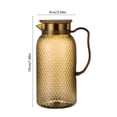 thumbnail image 3 of Ke1Clo Premium Acrylic Pitcher, PC High-Temperature-Proof Beverage Jug with Wooden Lid Strainer, 1L Diamond-Patterned Water Tea Juice Jug for Iced Drinks Fruit Infusions, 3 of 6