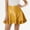 Yellow, variant on Faux Leather Skirt For Women PU Leather Layered Ruched Solid Color Asymmetrical A Line Skirt Women's Skirts Black