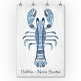thumbnail image 2 of Halifax, Nova Scotia, Blue Lobster, Typography (36x54 Giclee Gallery Art Print, Vivid Textured Wall Decor), 2 of 3