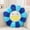 Blue-a, variant on Daisy Shaped Throw Pillow, Flower Face Floor Cushions Floor Pillow, Colorful Sunflower Plush Pillow, Cute Room Decor Decorative Pillows for Sofa Bedroom Car (40cm/15.7in)