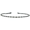 thumbnail image 2 of Diademas para mujer, diadema cuadrada de metal para hombre y mujer, diadema deportiva, aro para el pelo, peine, banda para el pelo negra., 2 of 3