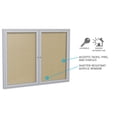thumbnail image 5 of Ghent's Vinyl 48" x 72" 3 Door Enclosed Bulletin Board in Black, 5 of 5