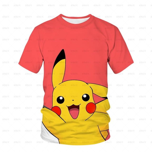 Ropa de verano para niños, juego de Pikachu, camiseta 3D, ropa de dibujos animados para niños, camiseta gráfica de Anime para niños, ropa para niños, talla 3-14T130 heqiyong CONDUJO