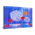 thumbnail image 1 of Startonight Canvas Wall Art Abstract Rainbow Trees Painting Blue Orange Red White Framed 24" x 36"&nbsp;, 1 of 6