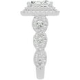 thumbnail image 6 of Unique Moments Lab Grown 2.50 ct Radiant Cut Diamond Halo Infinity Engagement Ring 10K White Gold, 6 of 6