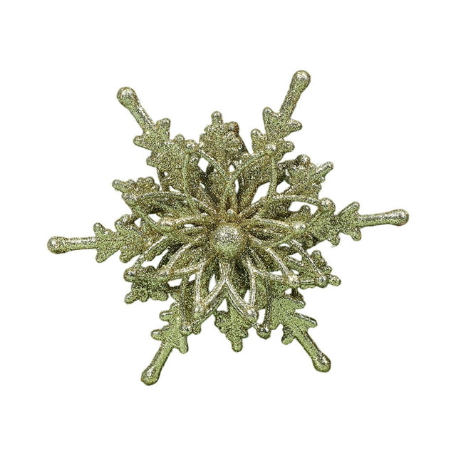 Christmas Tree Decorations 12Cm Snowflake Ornament Christmas Flash Pendant Decoration Christmas Tree Decoration Small Pendant Christmas Window Decoration Ornamentsmall Christmas Tree