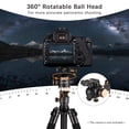 thumbnail image 4 of Tripie Aleación de Aluminio 184cm 8kg con Rótula Giratoria 360° para Cámara DSLR y Videocámara, 4 of 8