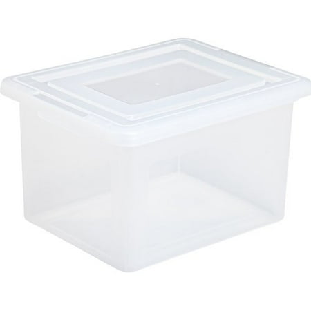 - IRIS Letter and Legal Size File Storage Box, Clear