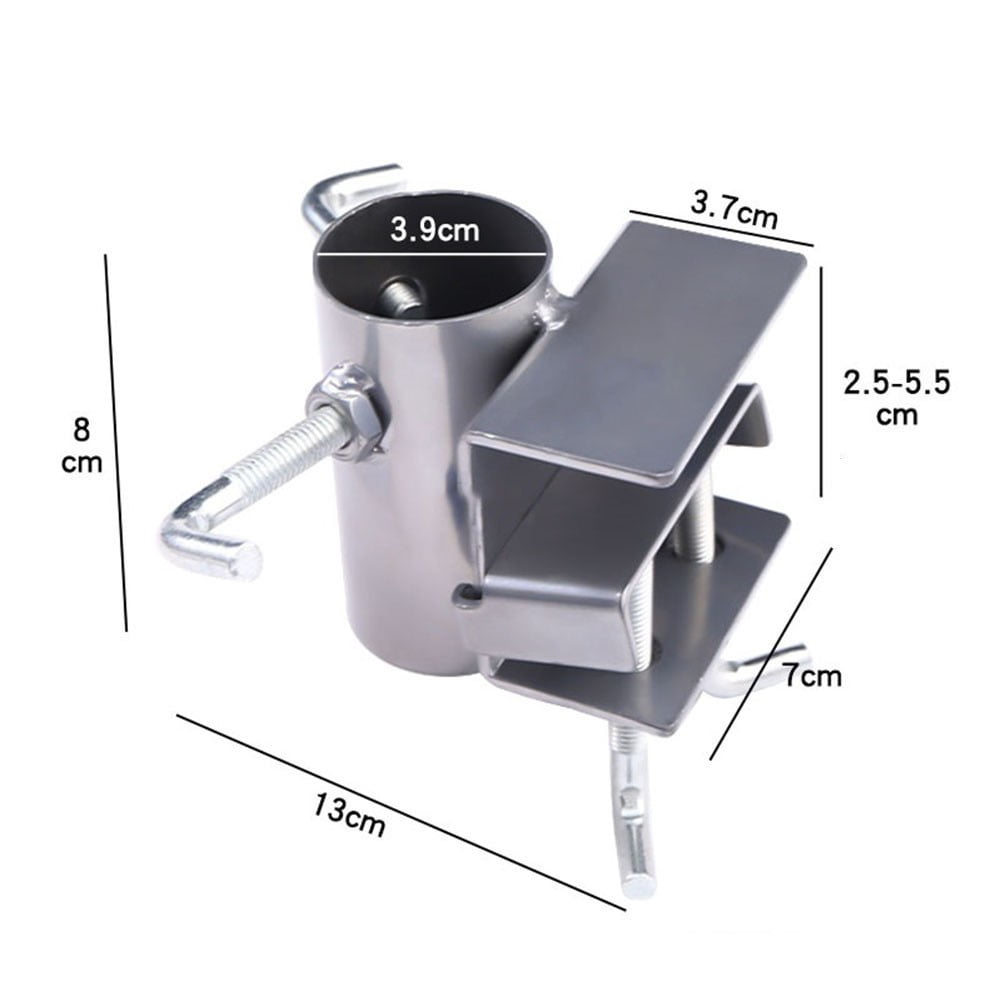 Outdoor Umbrella Clamp Bracket, Adjustable Patio Umbrella Holder for Chair