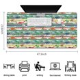 thumbnail image 5 of Long Mouse Pads for Desk,Colorful Dinosaurs Stripe Pattern Desk Mats on Top Of Desks, Desk Mouse Pad Extra Large with 3mm Non-Slip Base and Stitched Edge for Gaming,Office,Work,Home 47.3"x23.6", 5 of 6