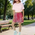 thumbnail image 2 of EnJoCho Girls Tennis Skirt Shorts High Waisted Athletic Skorts Workout Go𝗅f Running School Skirt Girls Floral Dress Easter Floral Print Dress, 2 of 6