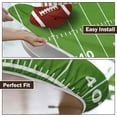 thumbnail image 6 of American Football Field Round Fitted Tablecloth with Elastic Edge,Waterproof Wipeable Green Grass Rugby Ball Sport Themed Table Cover for 48-52" Stretch Table Cloth for Dinner Indoor Outdoor Party, 6 of 8