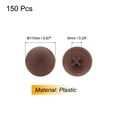 thumbnail image 2 of Uxcell 150Pcs Plastic Screw Caps for Phillips Screws Head, 17mm Screw Cap Covers, Light Coffee, 2 of 5