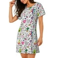 thumbnail image 2 of Naloa Fun Animal with Unicorn Print Women Nightgowns,Womens Loungewear,Short Sleeve Sleepwear,Comfy Ladies Nightdress, 2 of 6