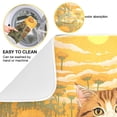 thumbnail image 2 of Cat Sunflowers Clouds Leaves Dish Drying Mat Dish Drainer Rack Mats Water Absorbent Non-Slip Easy Clean Heat Resistant for Kitchen Counter, 2 of 8