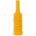 thumbnail image 1 of Urban Trends Collection 24444 Ceramic Round Bottle Vase With Wrinkled Sides- Large - Yellow, 1 of 1