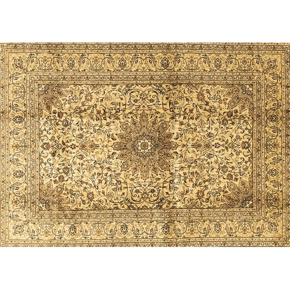 Ahgly Company Indoor Rectangle Medallion Brown Traditional Area Rugs, 5' x 8'