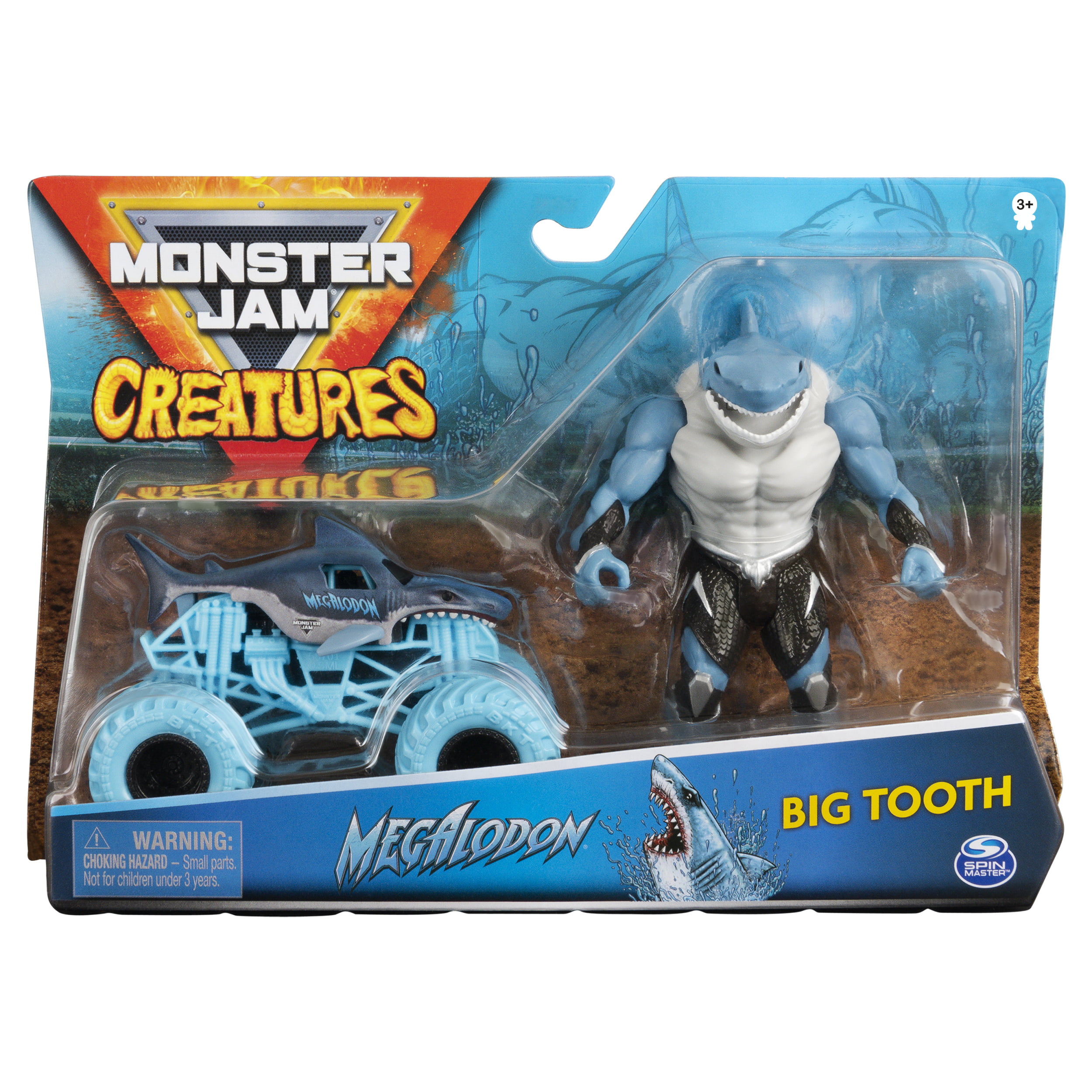  Monster Jam 2021 Target Exclusive Breaking World Records Series  1:64 Scale Diecast Monster Truck with Flag: Megalodon : Toys & Games