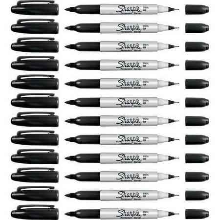 UPC: 0804551906619 | Sharpie Twin Tip Markers Ultra Fine Fine Marker PointAlcohol Based Ink – 12 / Box
