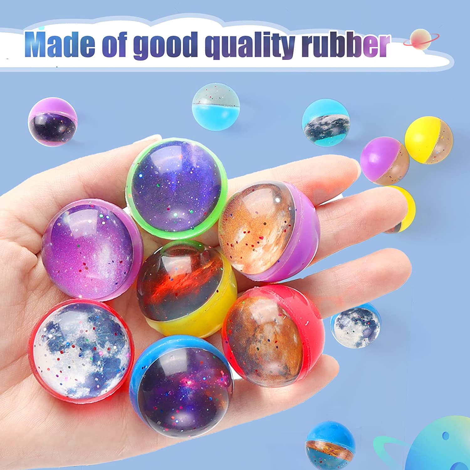 Lot De 3 Balles Rebondissantes Spatiales TONGXIYU – Pour Enfants, Cadeau De Fête Ou De Poche