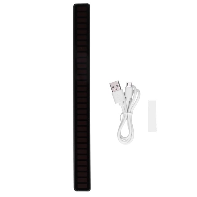 Luz de ritmo activada por voz de 32 LED Lámpara con sensor de recogida de automóvil RGB alimentada por USB para audio de computadora Música Negro