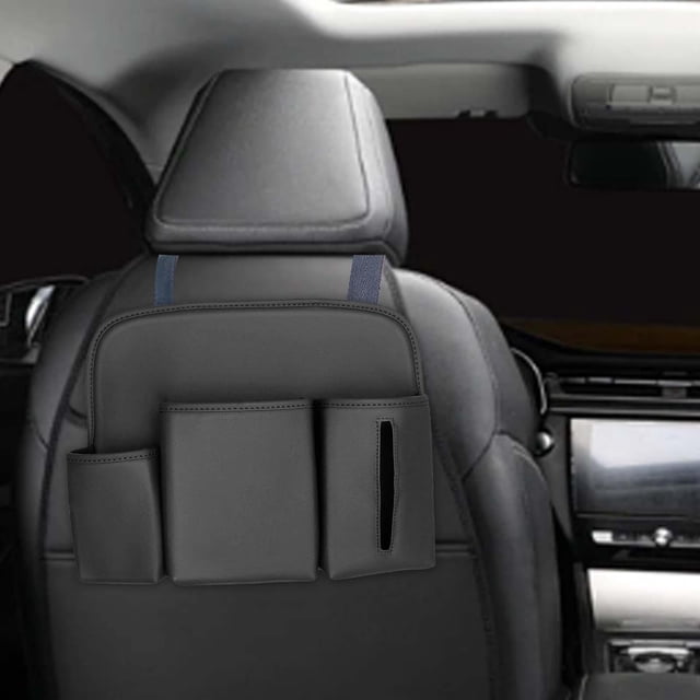 Organizador trasero DYNWAVEMX para coche Cuero PU Ajustable Negro