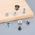 thumbnail image 5 of Uxcell 50-Pack M8x20mm T-Nuts Zinc Plated Carbon Steel Tee Nut Round Base Weld Nuts Gray, 5 of 7