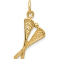 thumbnail image 1 of 14K Yellow Gold Polished Lacrosse Sticks Charm (24 X 11) Made In United States c2630, 1 of 5
