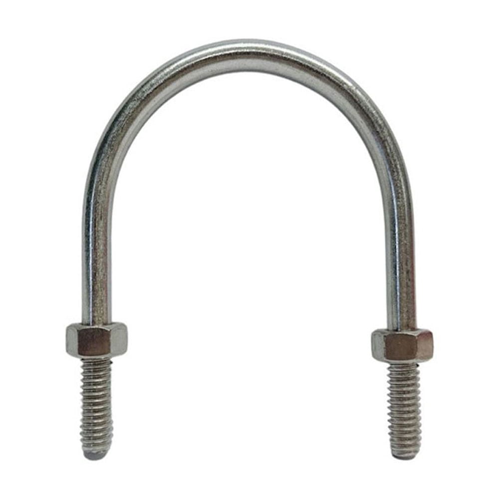 3.68"L U-Bolts, 5/16"-18 Thread W/ Hex Nuts, 600 Lbs WLL, Stainless Steel 4 Pcs