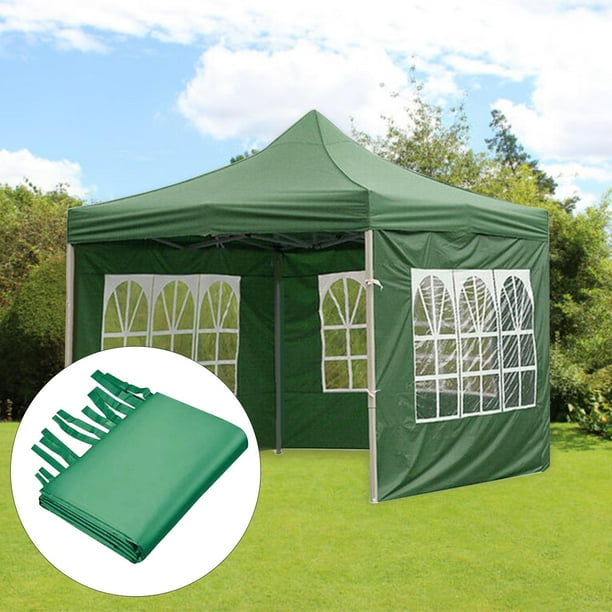 Gazebo de de 3X2m con ventana romana inconfundible, toldo impermeable, toldo de pared lateral Oxford, Gazebo instantáneo, parasol de pared Verde CUTICAT pared lateral del dosel