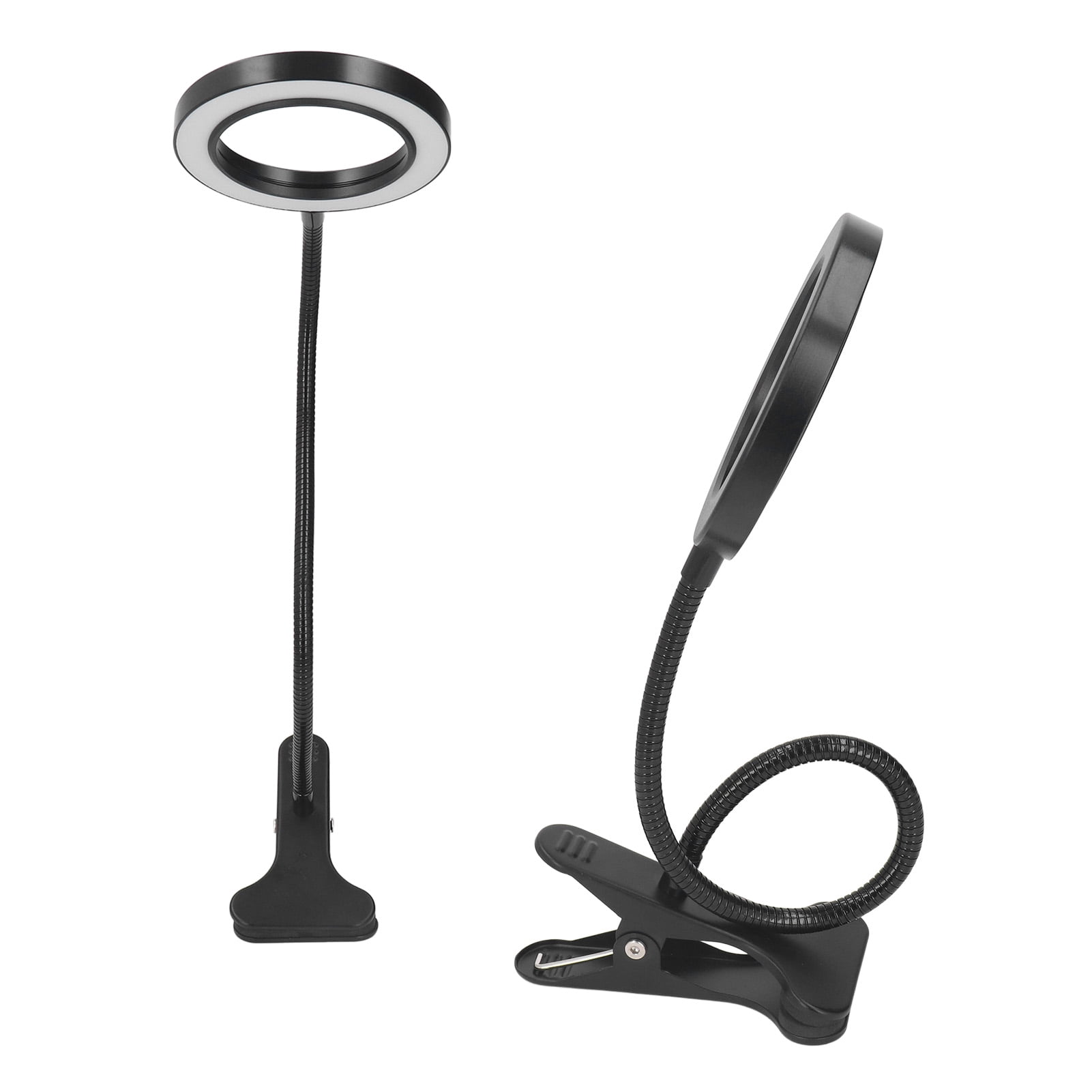 Rewera Clip On LED Ring Light 3 Color 10 Brightness Flexible Gooseneck USB Powered LED Desk Lamp with Remote Control