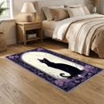 thumbnail image 2 of ODIKA 5'x7' Ultra-Soft Area Rug, Goth Minimalist Vintage Gothic Ornamental Motif Phase Arch Mystical None Washable, Bare feet friendly, Silk-Touch for Bedroom Home office, 2 of 7