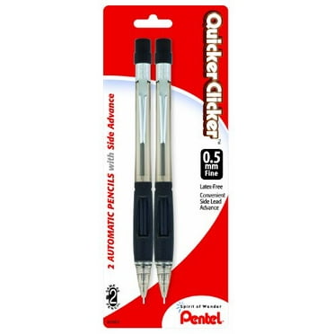 Quicker Clicker Mechanical Pencil, 0.5 Mm, Hb (#2.5), Black Lead, Smoke Barrel, 2/Pack
