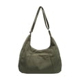 thumbnail image 2 of Bolso tote de pana para mujer, bolso bandolera de gran capacidad para ir al trabajo o a clase – Correa ajustable, bolso de mano versátil con forro para uso diario., 2 of 6