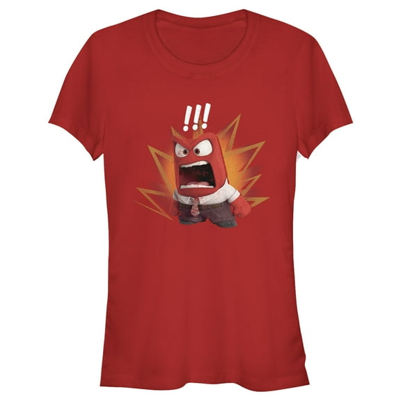 Junior's Inside Out Anger Scream Distressed Graphic T-Shirt