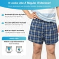 thumbnail image 2 of CARER Washable Incontinence Boxer Briefs Underwear for Men with Front Fly Cotton Mens Leak Proof Underwear Regular Absorbency, 2 of 7