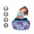 thumbnail image 2 of Purple Mandala Storage Toy Bag Chair, Geometric Mosaic Fractal Sign of Universe Graphic Art, Stuffed Animal Organizer Washable Bag, Small Size, Sky Blue Mauve, by Ambesonne, 2 of 3