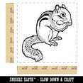 thumbnail image 2 of Nibbling Chipmunk Self-Inking Rubber Stamp Ink Stamper - Blue Ink - Large 1-1/2 Inch, 2 of 7
