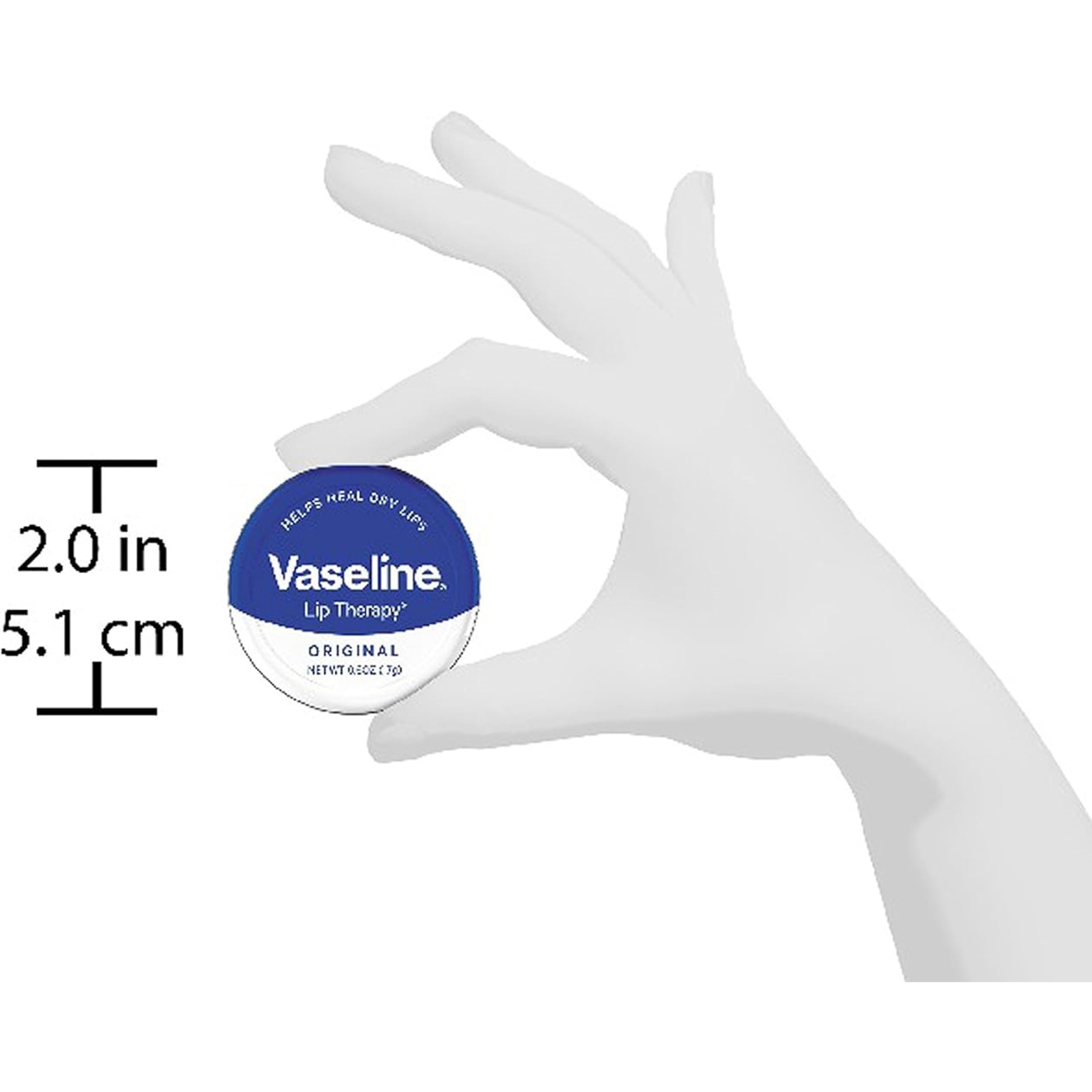Vaseline Therapy Lip Balm Tin - Original - 0.6 Ounce (Pack of 4)