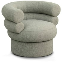Meridian Furniture Valentina Green Linen Textured Fabric Accent Swivel Chair