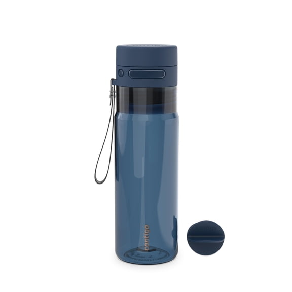 Contigo AutoPop Leakproof Water Bottle with Carry Strap and Agitator Ball, 24 oz (709 ml) – Leak-Proof, BPA-Free, Dishwasher Safe, Protein Shaker Mixer Bottle