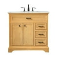 thumbnail image 3 of 36 inch single bathroom vanity in natural wood, 3 of 8