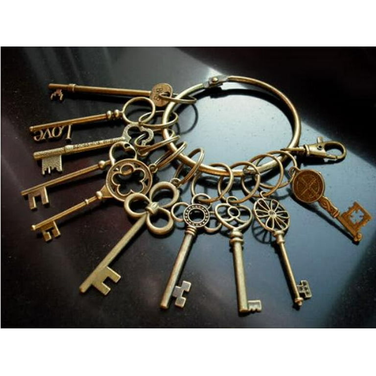 Acsergery Bronze Large Round Hoop Key Ring Organizer(80mm) 10x Multi-ring  Jailers Fob Gift