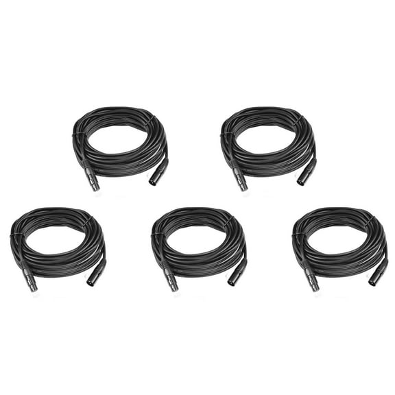 (5) ADJ AC3PDMX50 50FT 3-Pin DMX Cables